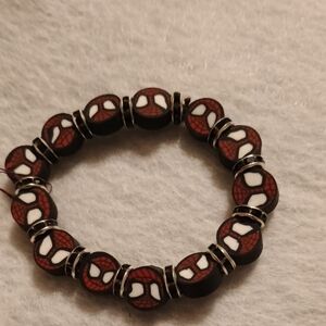 Spider-Man Themed Beaded Bracelet